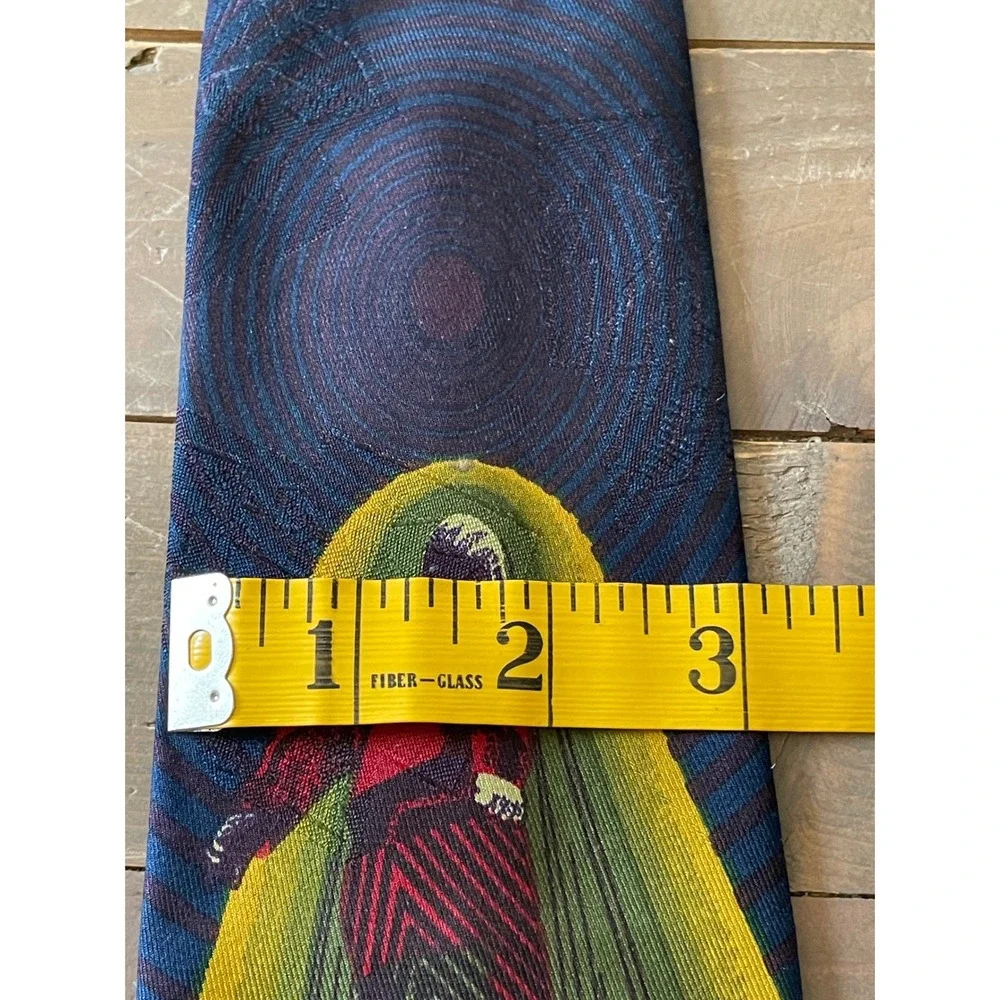 XMI Nordstrom Silk Tie Journey to Mars Navy Blue Hand Made USA